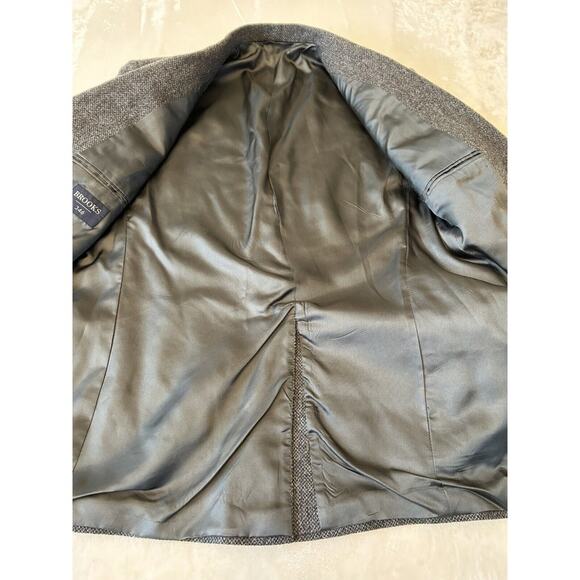 Brooks 346 Mens Wool/Lambs Sport Coat 41R Gray Blazer Jacket Career Preppy VTG - Picture 5 of 12